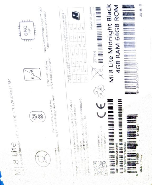 Xiaomi Mi 8 lite 4/64GB