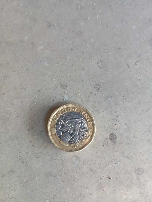 Moeda inglesa One pound 2016 de Elizabeth ii