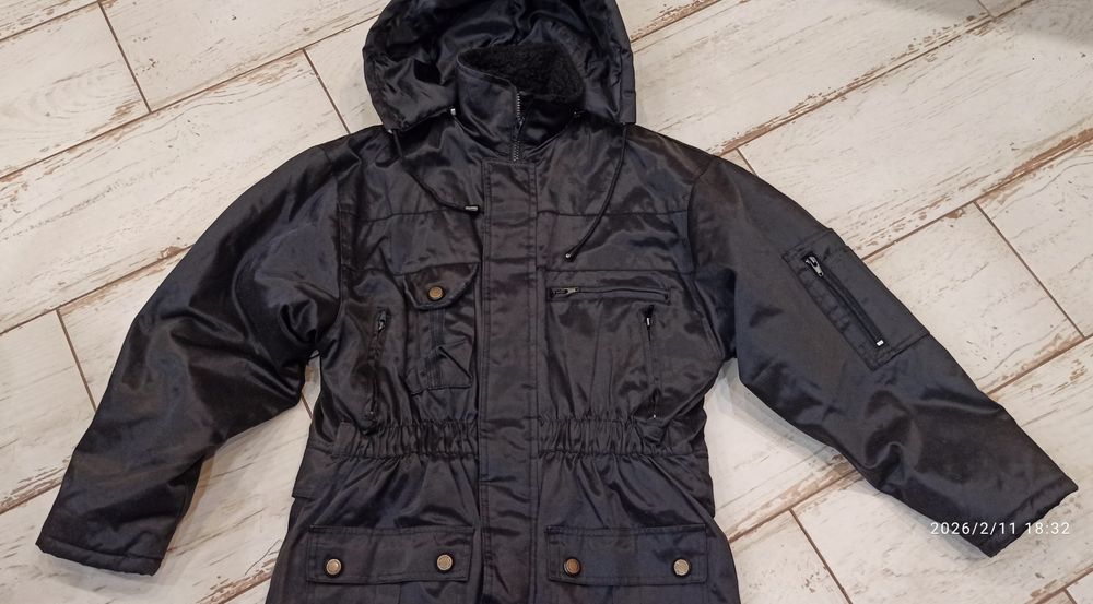 Zimowy czarny kombinezon dla chłopca 12lat