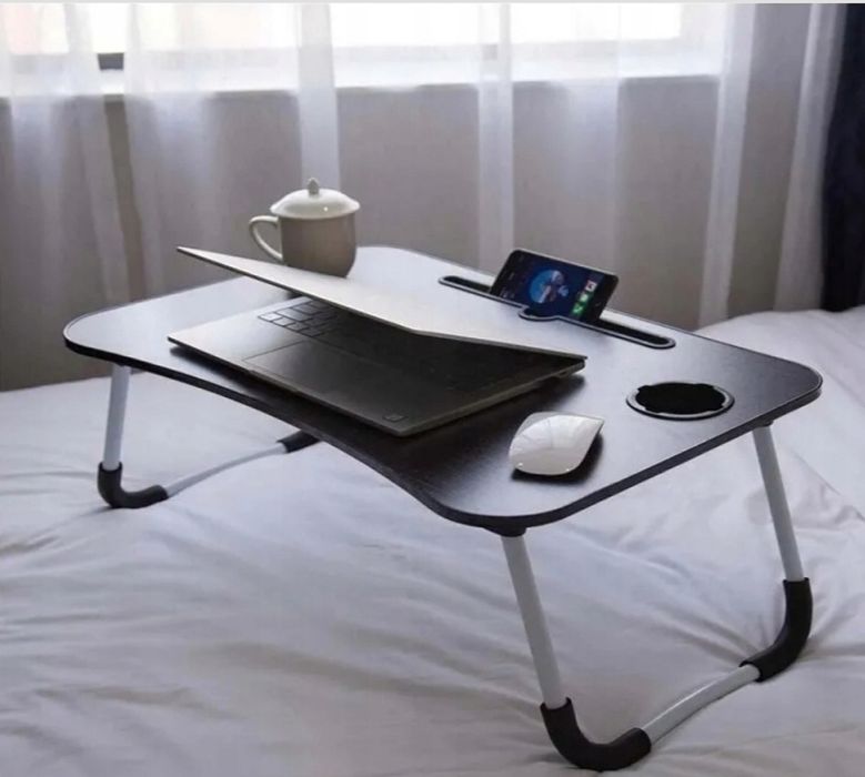 Столик для работы на ноутбуке,и завтраков в кровати,  складной,с нишей