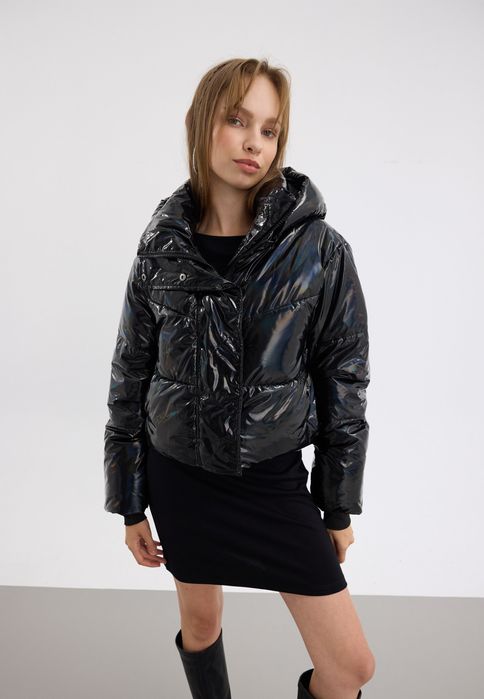 Kurtka pikowana lakierowana zimowa Even&Odd XXL