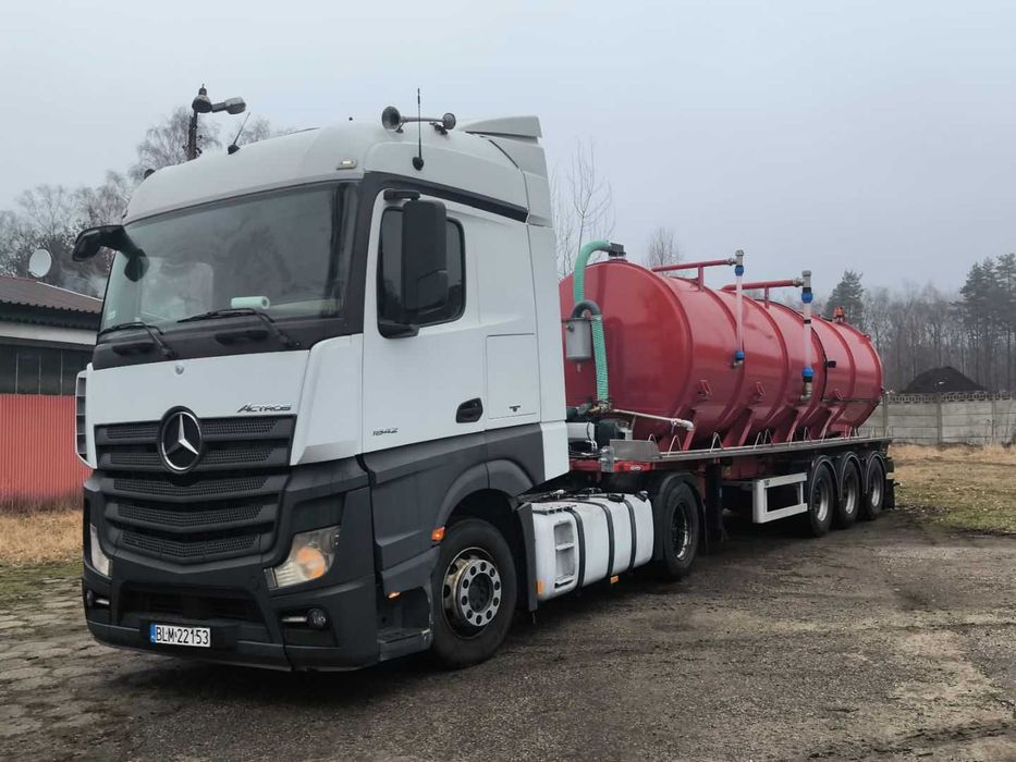 Zestaw Mercedes Benz Actros + nowa Cysterna asenizacyjna