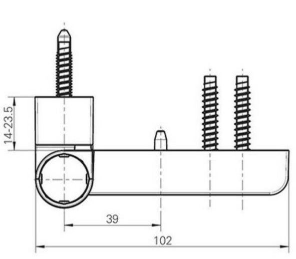 Петля дверная 110 кг Rotto Solid RAL 9016 белая,коричневая