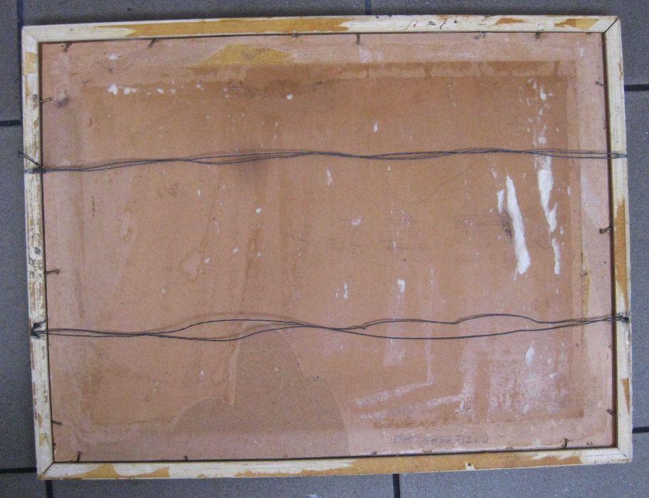 Krążownik Sheffield stary obraz olejny