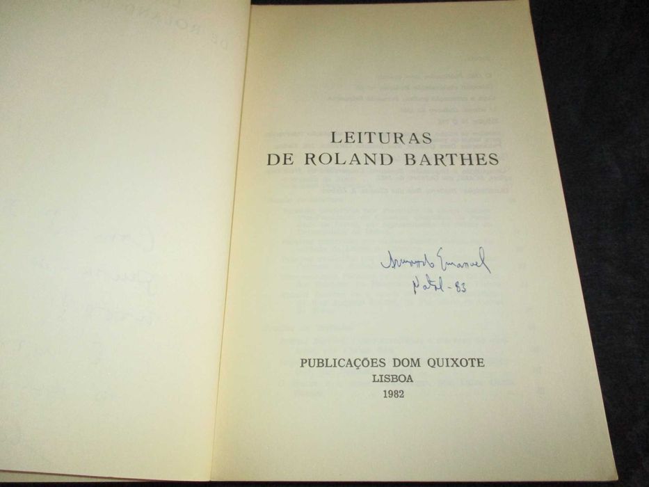 Livro Leituras de Roland Barthes