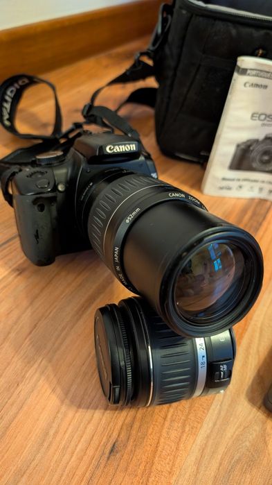 Canon 400D com teleobjectiva