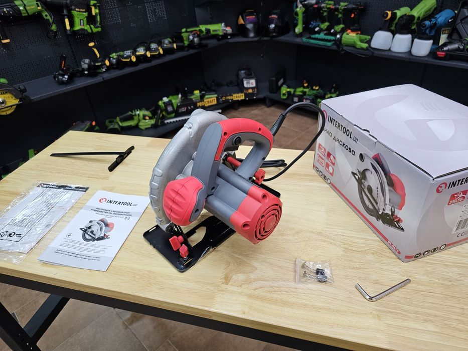 Пила Дисковая 185д Intertool  Гарантия 12мес / Пропил 57мм