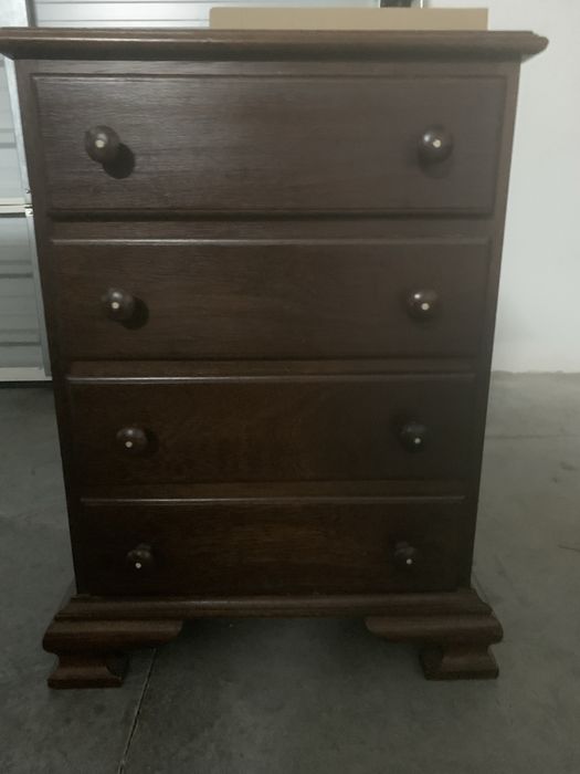 Cómoda em madeira exótica  : 34,5x49x68cm