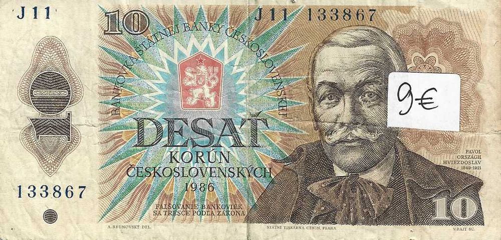 Notas antigas - Checoslováquia