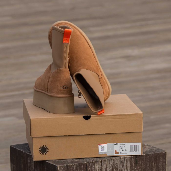 Уггі UGG Dipper Boot High Chestnut (luxe) АКЦІЙНА ЦІНА | Угги натуральные жіночі