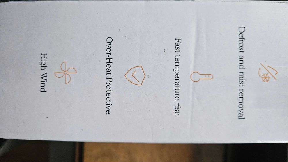 Aquecedor desembaciador 12V, ficha de isqueiro.