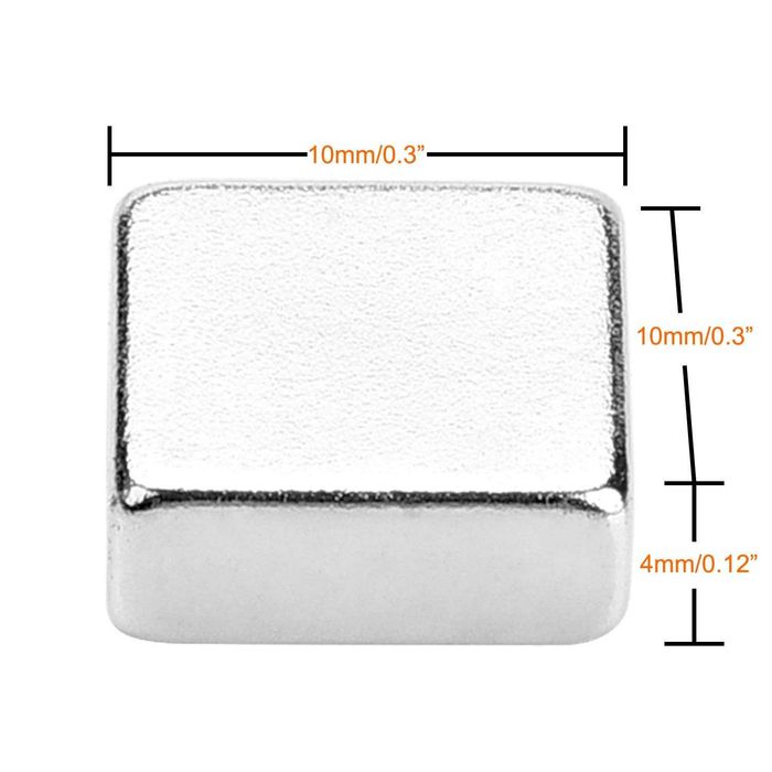 Íman de neodímio 10mm * 4mm  - Artesanato - Retangular