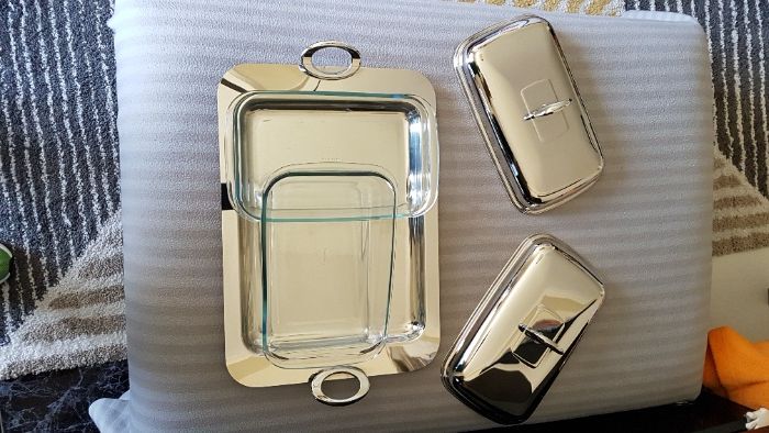 Travessas/Queijeiras Inox e Vidro