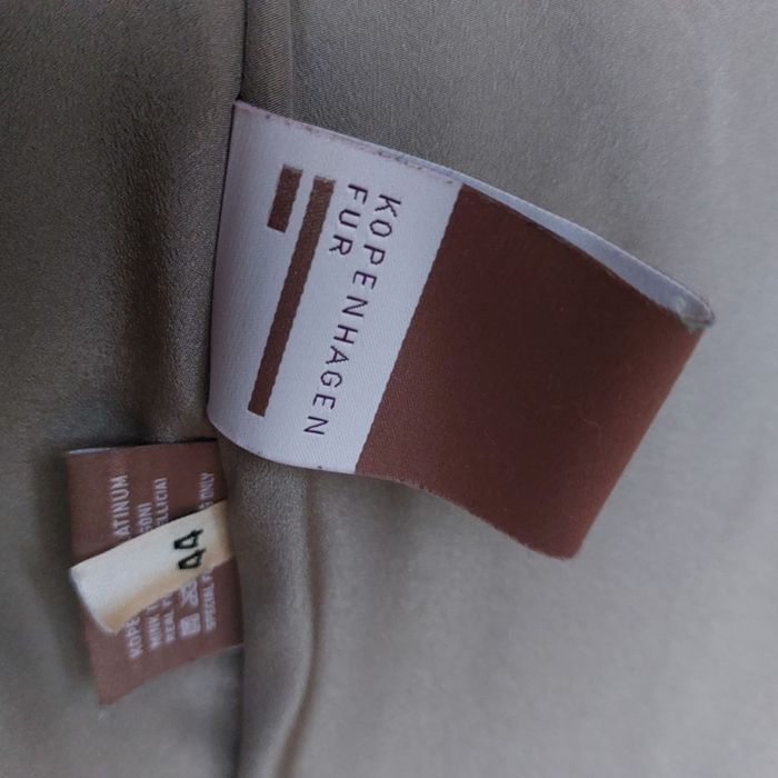 Шуба норкова Kopenhagen Fur, натуральна норка, колір графіт/сапфір