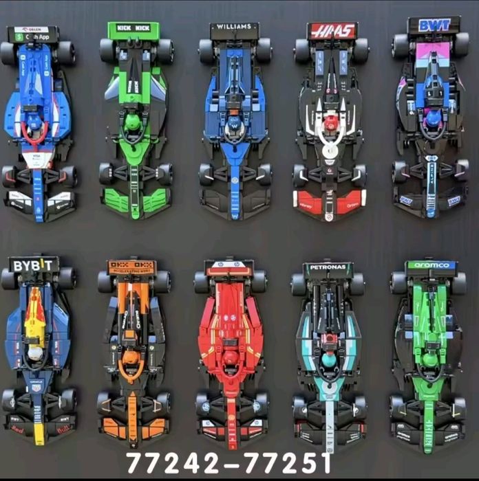 Конструктор 10 машин F1 77242-77251 2601 деталь