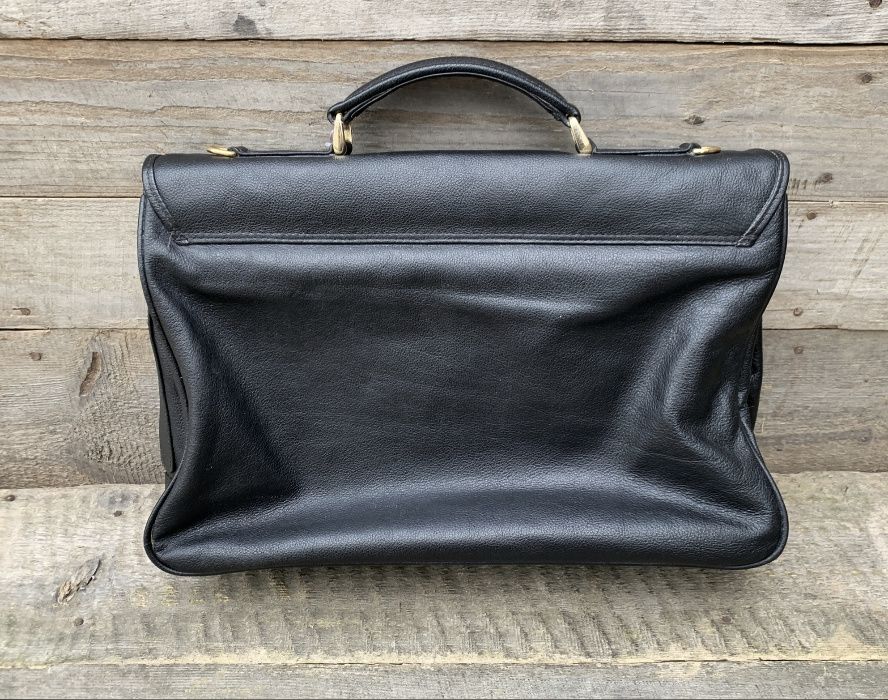 Кожаный Портфель Черный Мужская Сумка для Бумаг Кожа Мессенджер Плечо