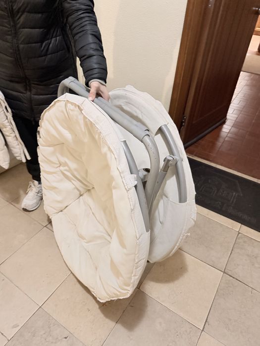 2 cadeiras de jardim dobráveis com almofada – bom estado