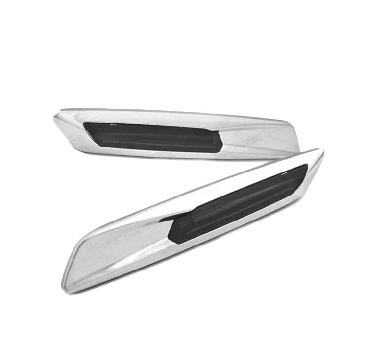 PISCAS LATERAIS LED BMW E60 E61 E81 E82 E87 E88 E90 E91 E92 E93 04-11 LOOK F10 CROMADO
