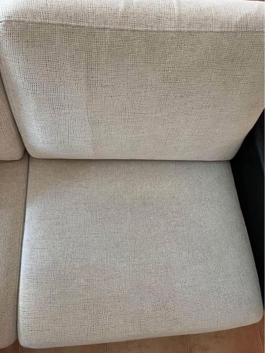 2 sofás em pele + tecido