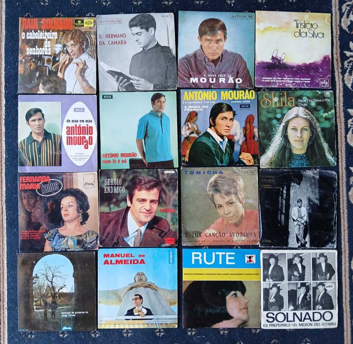 Singles musica portuguesa : Lote 100 unidades