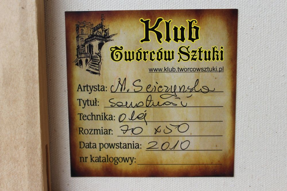 Obraz olejny - Samotność - Magdalena Scieżyńska
