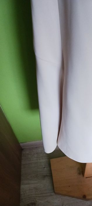 Kremowe dluga spódnica z klinami rozm.48