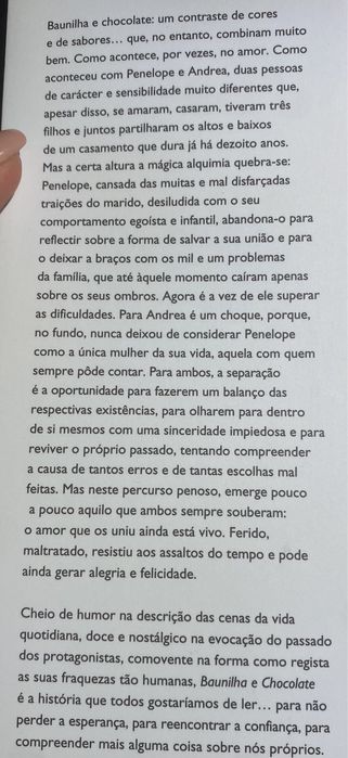 Livro “Baunilha e Chocolate”