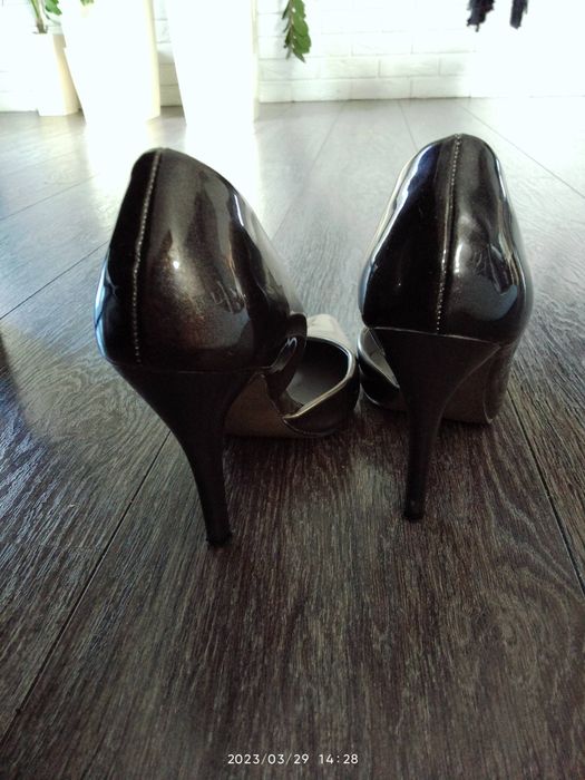 Szpilki ombre czarno- szare rozm 37