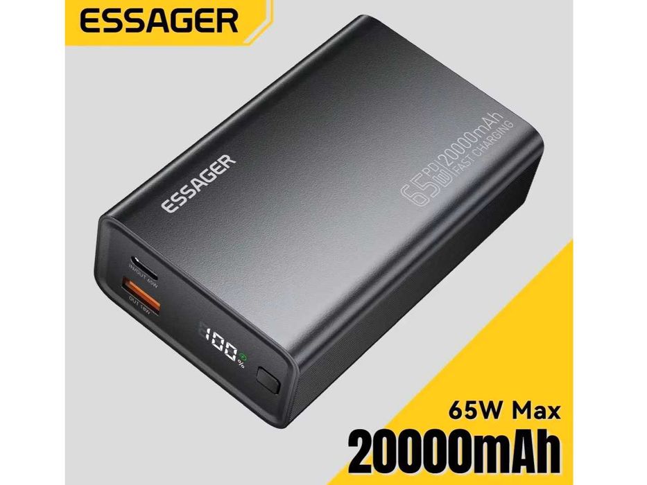 Новий PowerBank Essager 20000mAh 65W‼️для ноутбука‼️телефону‼️планшета