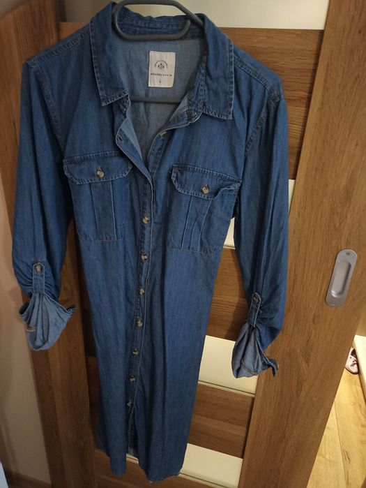 Sukienka jeansowa koszulowa house L damska