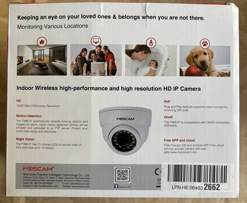 Camera videovigilância Foscam FI9851P