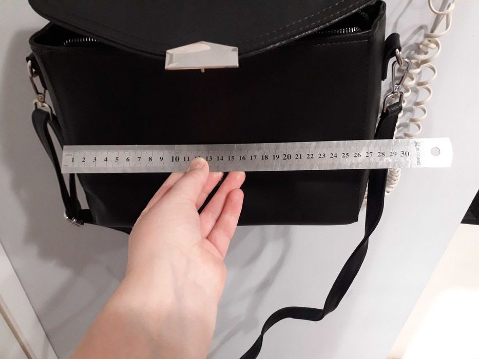 Чорна сумка, Сумка портфель жіноча, Сумка на підкладці