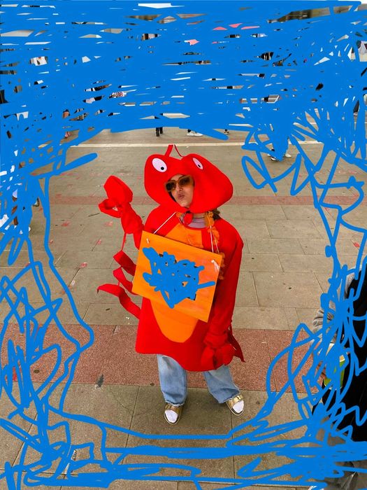 Carnaval máscara disfarce de caranguejo