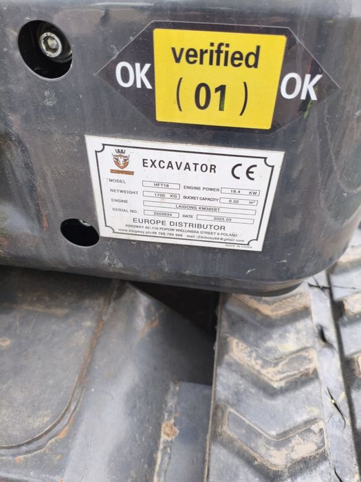 Minikoparka Kingway s15k   3 cylindry OKAZJA