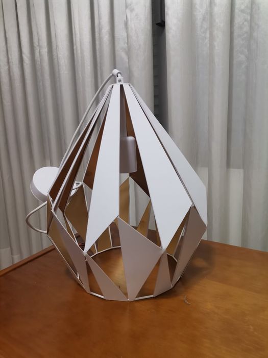 Candeeiro de teto Carlton branco ouro