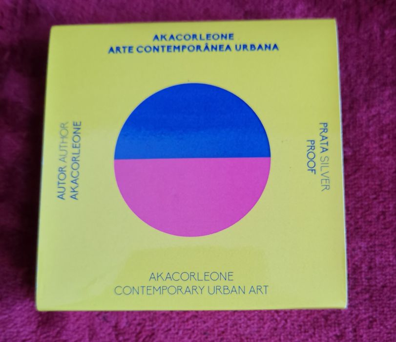 Moeda em prata proof  "AKACORLEONE" arte contemporânea 
AKACORLEONE