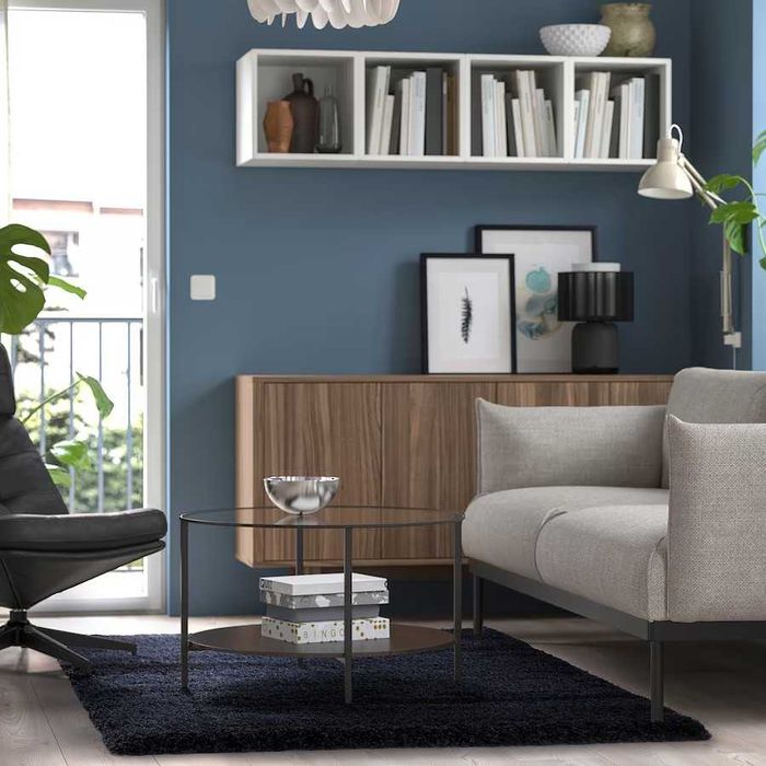 Tapete IKEA , azul escuro, 133x195 cm