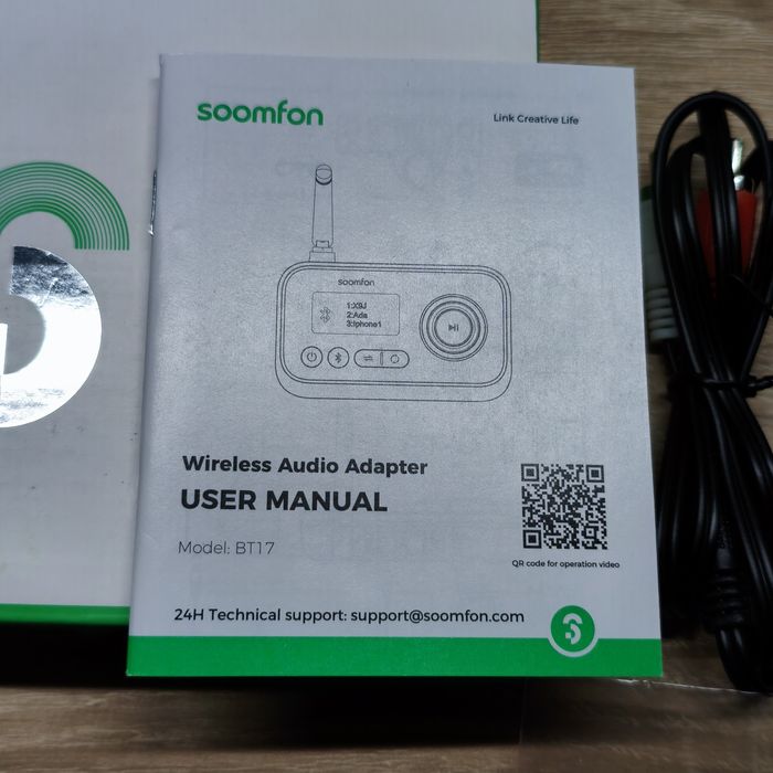 Bluetooth 5.3 адаптер Soomfon BT17 (Transmitter/Receiver/Bypass)