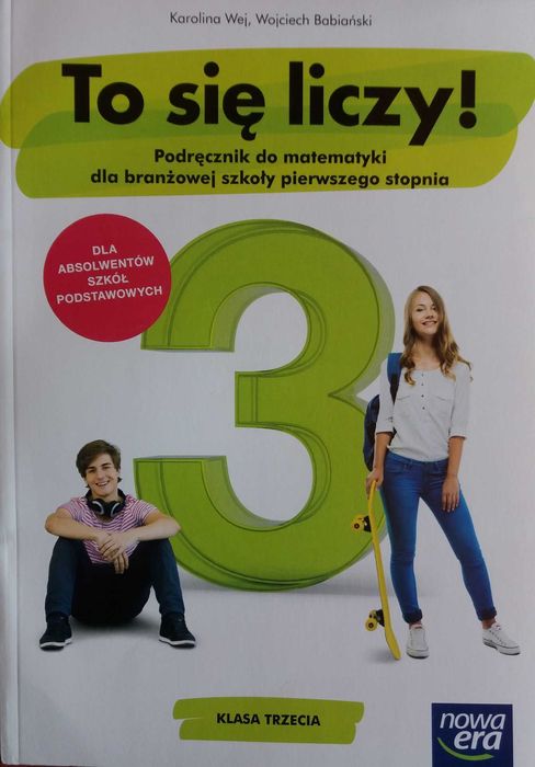 Matematyka 3 SBR podr. To się liczy Wej, Babiański. Nowa Era