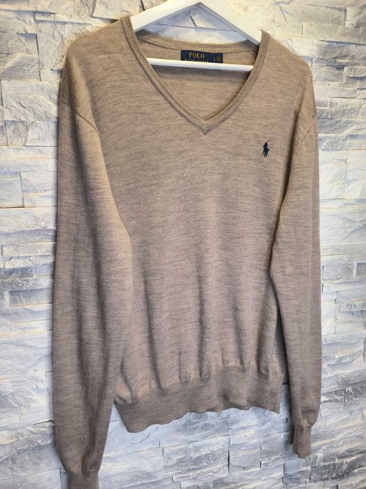 Sweter Polo Ralph Lauren Wełniany Serek Wełna Logo