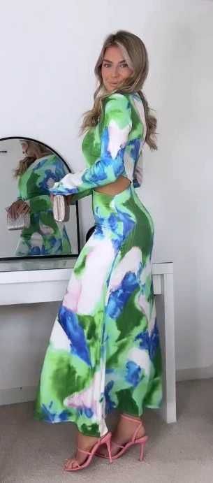 ASOS Edition Sukienka Wiskoza 100% Akwarela r. S