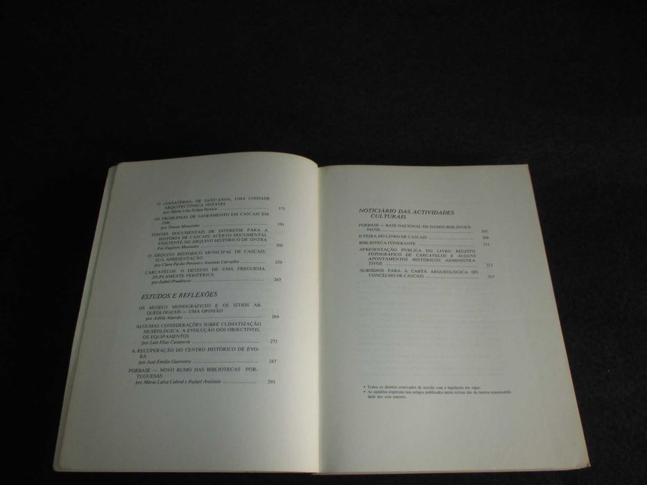 Livro Arquivo de Cascais Boletim Cultural do Município nº 7