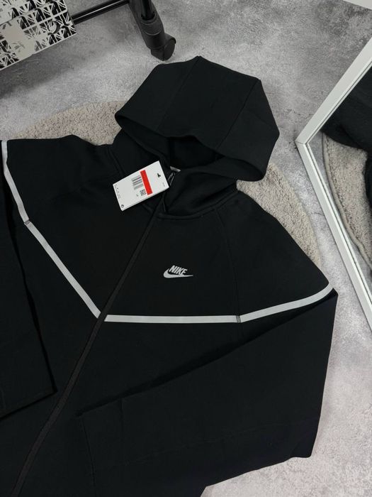 Зіп-худі / Зипка теч фліс Zip nike tech fleece dark  reflective найк теч флис