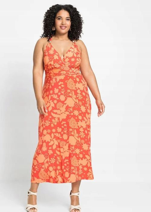 B.P.C długa sukienka letnia we wzory r.44/46