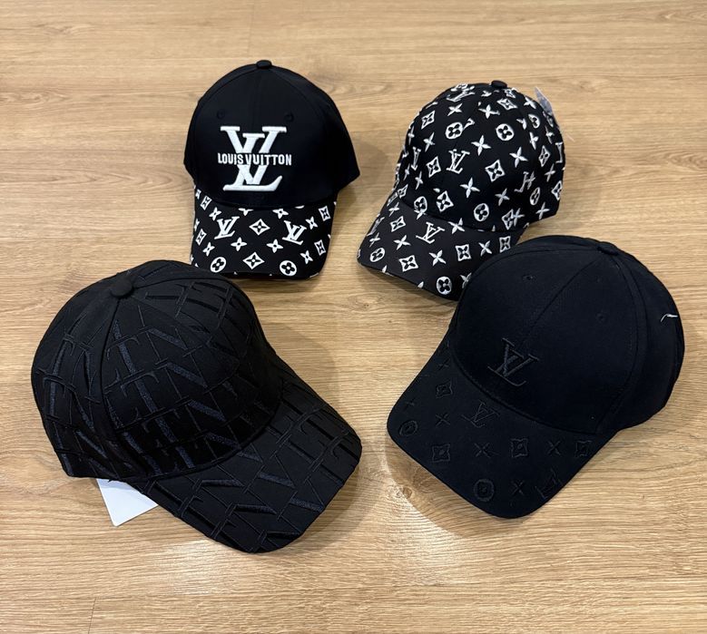 Кепка Louis Vuitton сіра чорна