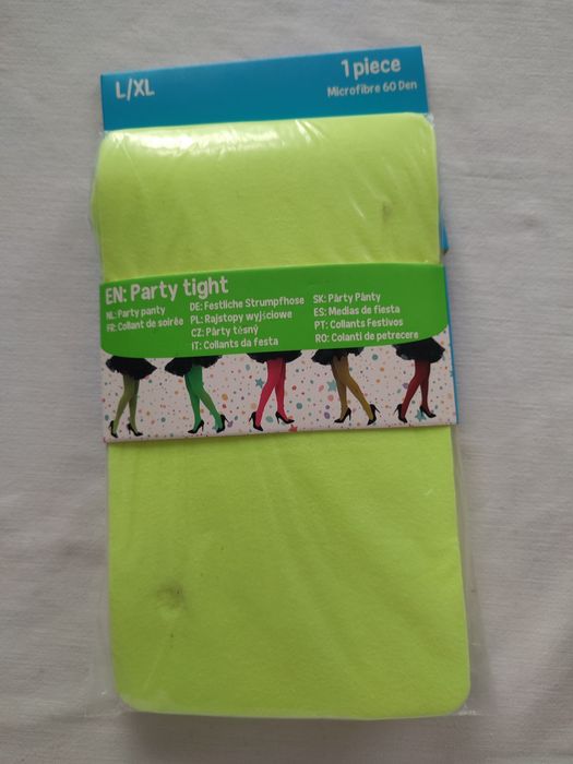 Nowe żółte rajstopy party tight rozmiar L/XL