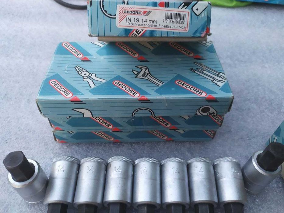 GEDORE IN‑19 (7‑8‑9‑10‑14 мм) – професійні головки 1/2″