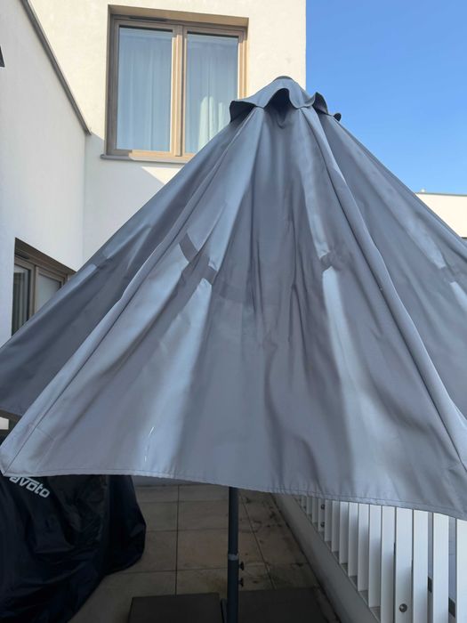 Duży parasol ogrodowy 460×275×245 cm + 4 płyty betonowe obciążające