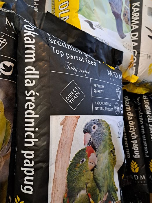 Ziarno,karma MDM papuga średnia 20 kg za 100 zł