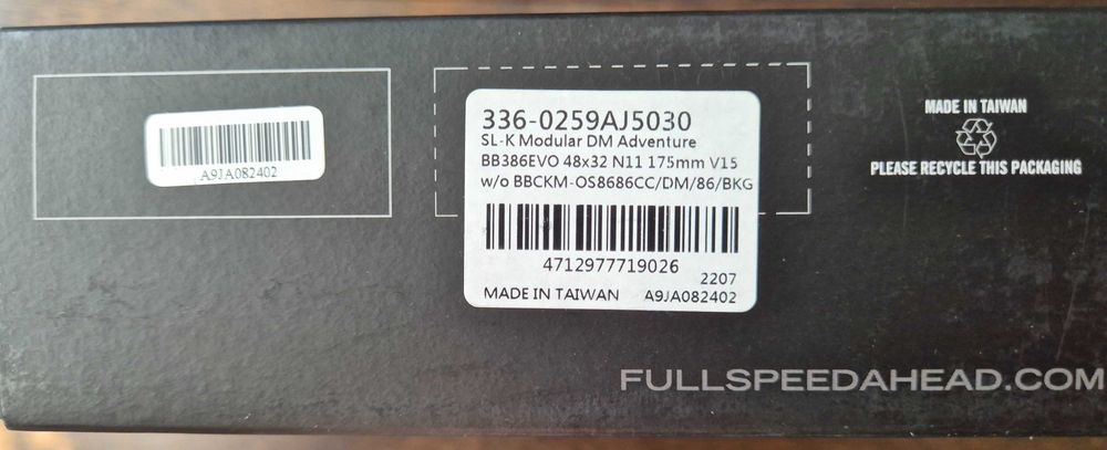 Korba karbonowa FSA SL-K BB386EVO modular DM Adventure 48x32 175mm Nowa 30mm średnica